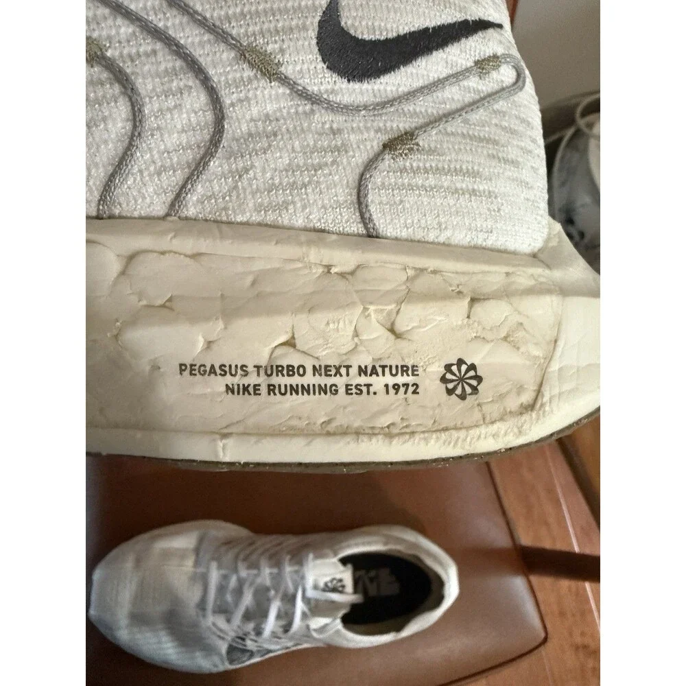 Nike Pegasus Turbo Next Nature White Running Shoes US 15
